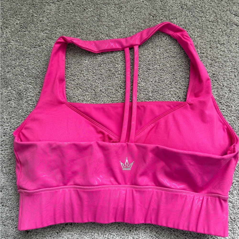 Crowned Athletics Vibrant Pink Sports Bra - Picture 3 of 3